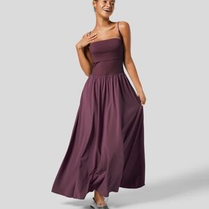 Halara backless flowy flare maxi dress